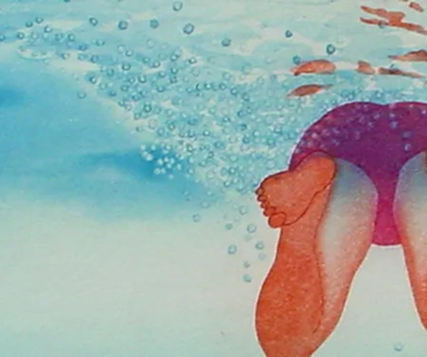 Swim Around IV by Emiko Aida, original printmaking