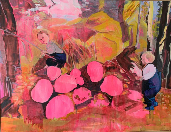 Toddling Free by Helen Latham, original painting