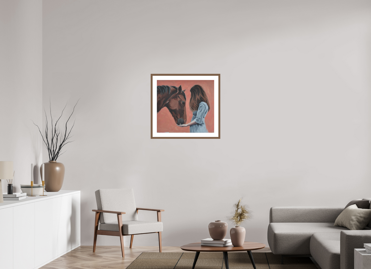 65.1 x 60 cm, PIGMENT FRAMED WALNUT Whisper