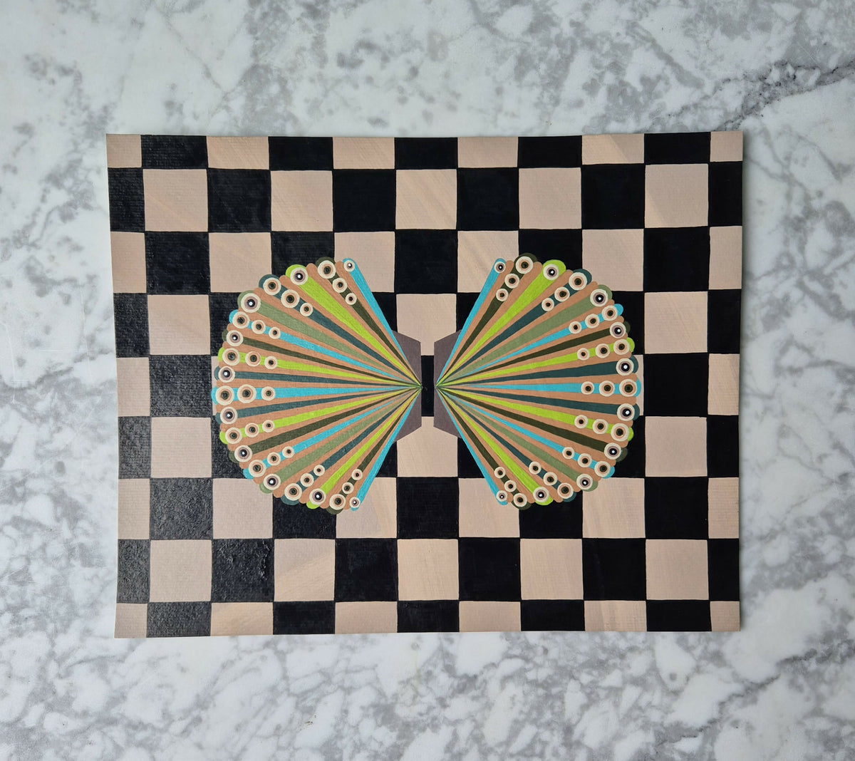 Extroverted Duo On Checkerboard 2