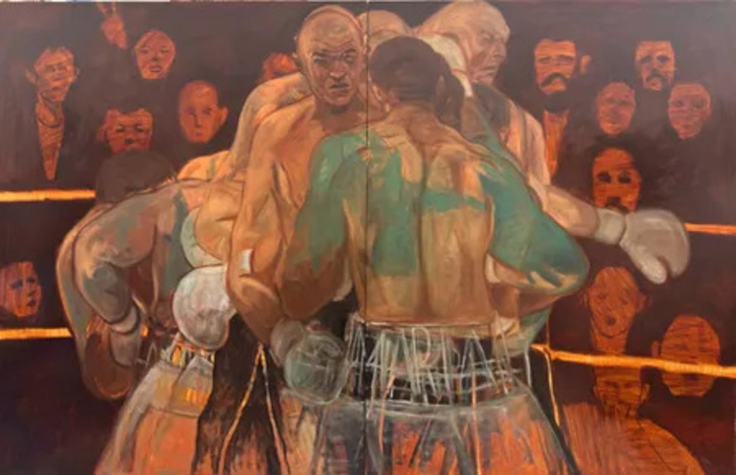An Ode to Joshua Williams (Fury Vs Usyk Pentimento) by Gio Botto, original painting