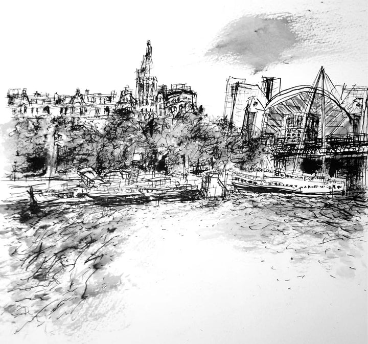 London Drawing 20 (The Tattershall Castle) by Stephen Todd