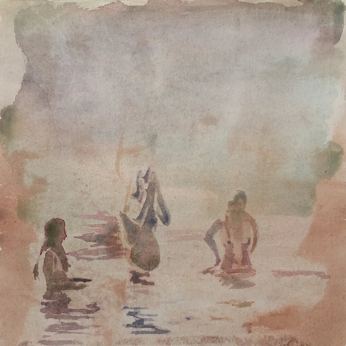 Untitled (Study For Hippie Bathers - Pale Version) by Ed Saye