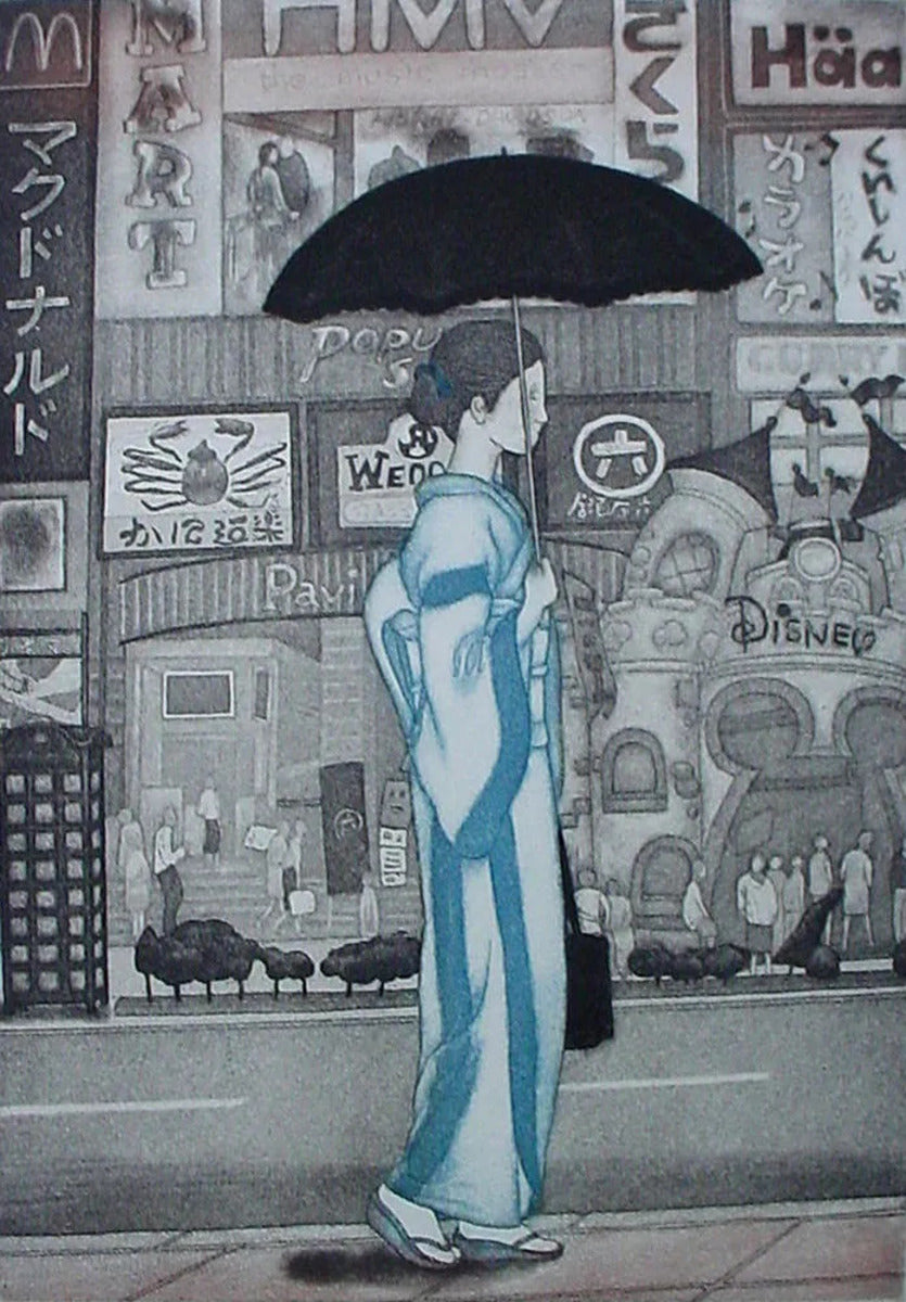 Tokyo Girl by Emiko Aida, original printmaking