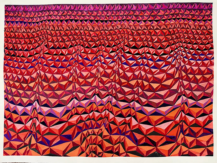 Fractal Pulse in Red by Sara Willett