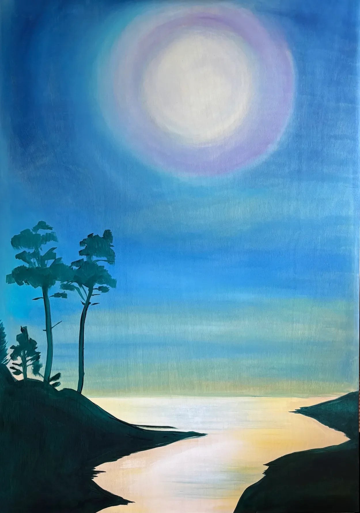 Moonlit Estuary by Coral Churchill, detail 1