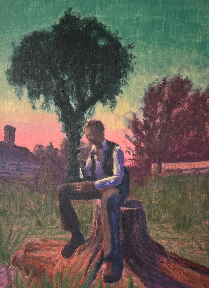 The Smoker by Ed Saye, original painting
