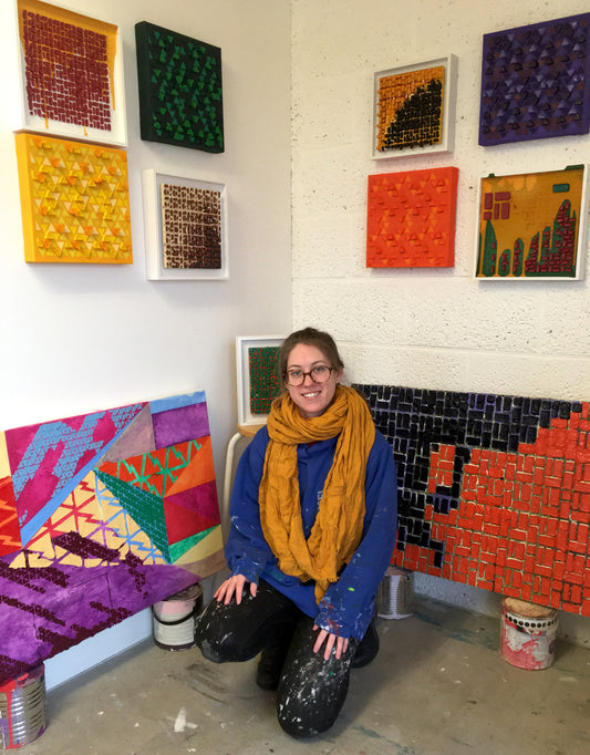 Toni Harrower in her studio