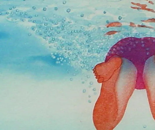 Swim Around IV by Emiko Aida, original printmaking