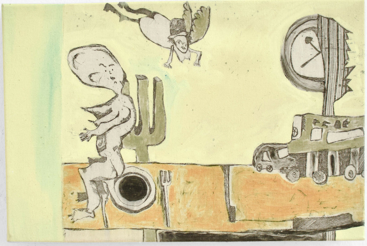 Ass on plate by Bessie Schofield, original artwork