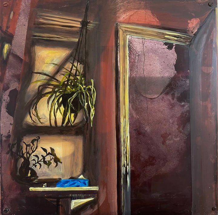 Street Lamp Glow by Gabrielle J Moore, original painting