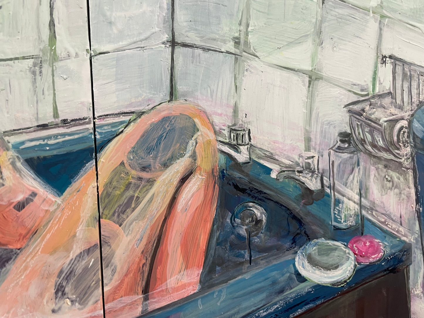 Blue Bathroom by Gabrielle J Moore, detail 3