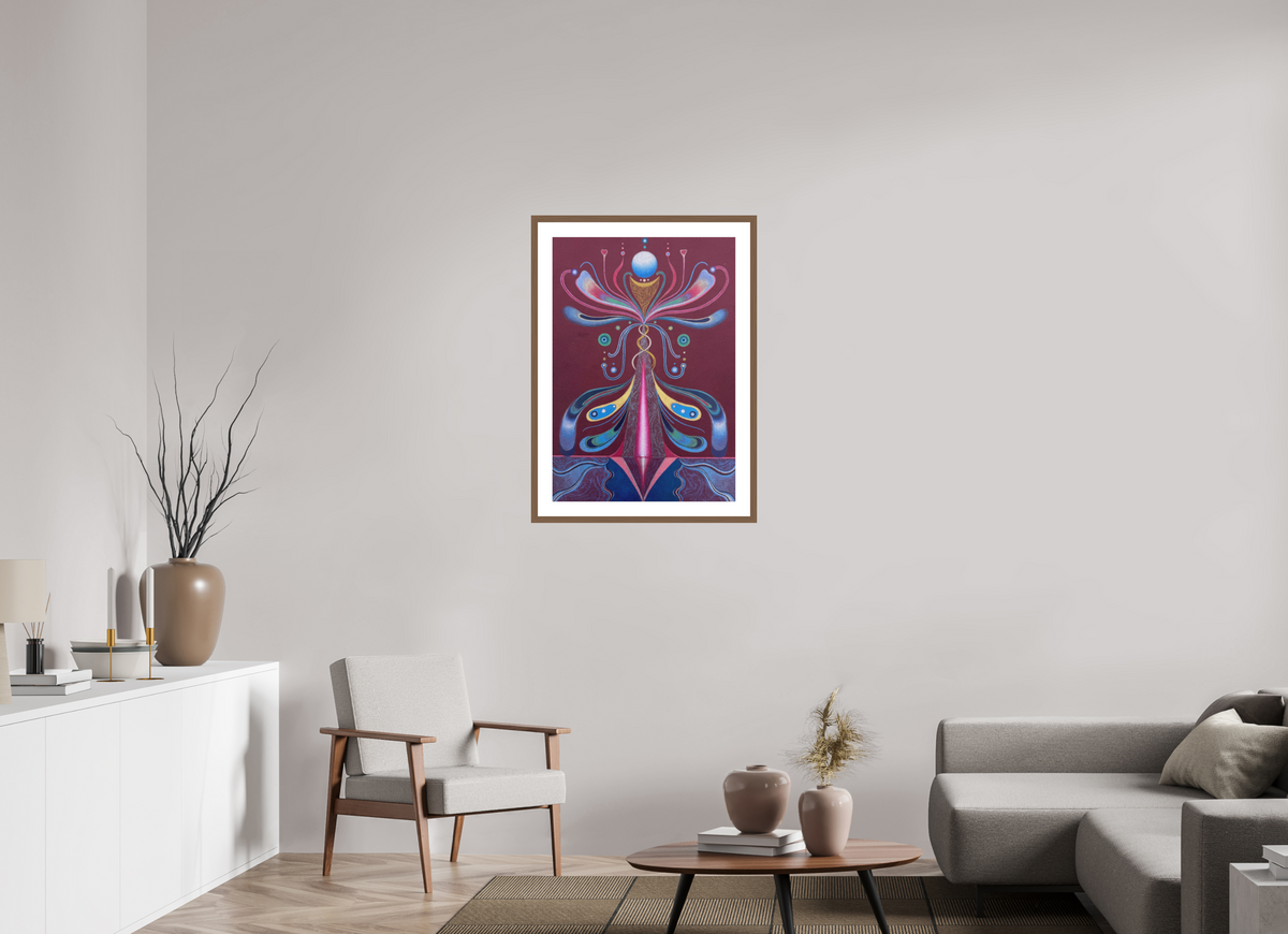 60 x 86.3 cm, PIGMENT FRAMED WALNUT Roots