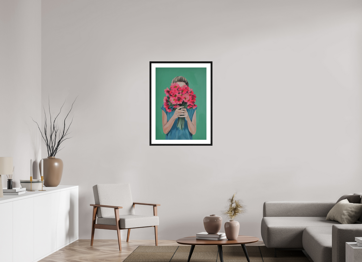 ISO A1 (59,4 x 84,1 cm), PIGMENT FRAMED BLACK OAK Thankful