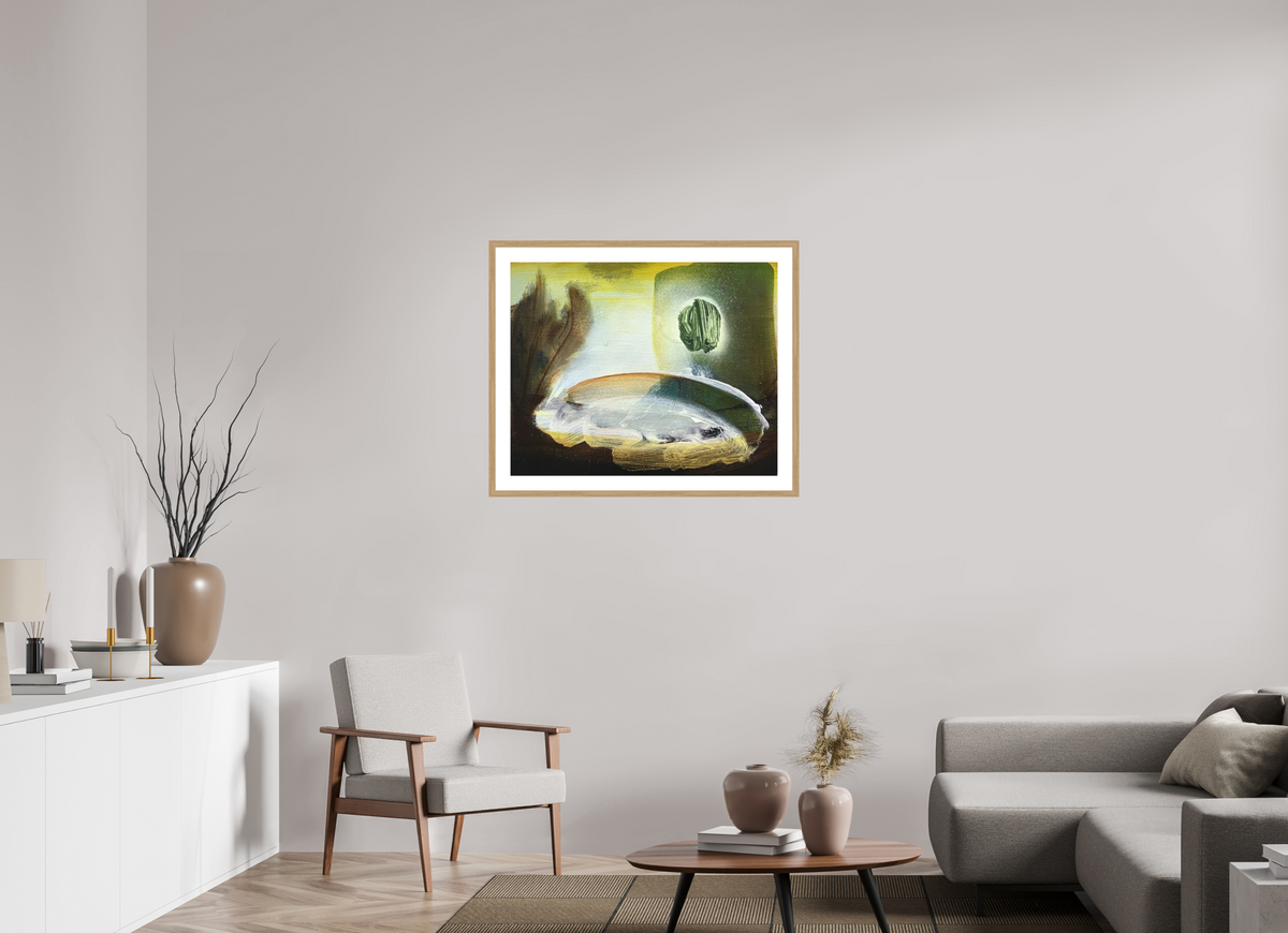87.2 x 70 cm, PIGMENT FRAMED NATURAL OAK Small Epiphany II.