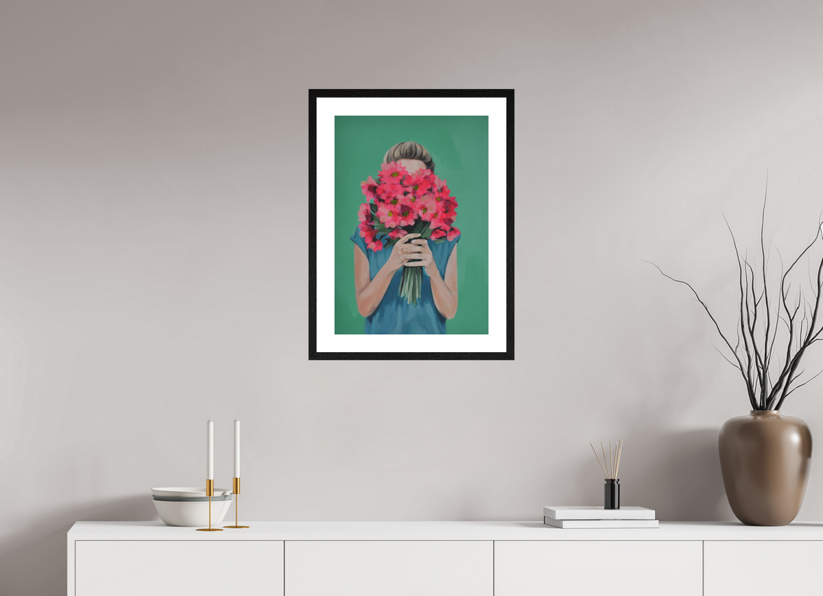 ISO A2 (42 x 59,4 cm), PIGMENT FRAMED BLACK OAK Thankful