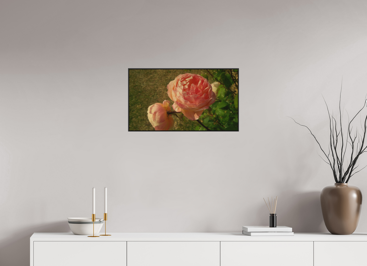 64 x 36 cm, ALU BRUSHED GOLD ARTBOX BLACK Late Summer