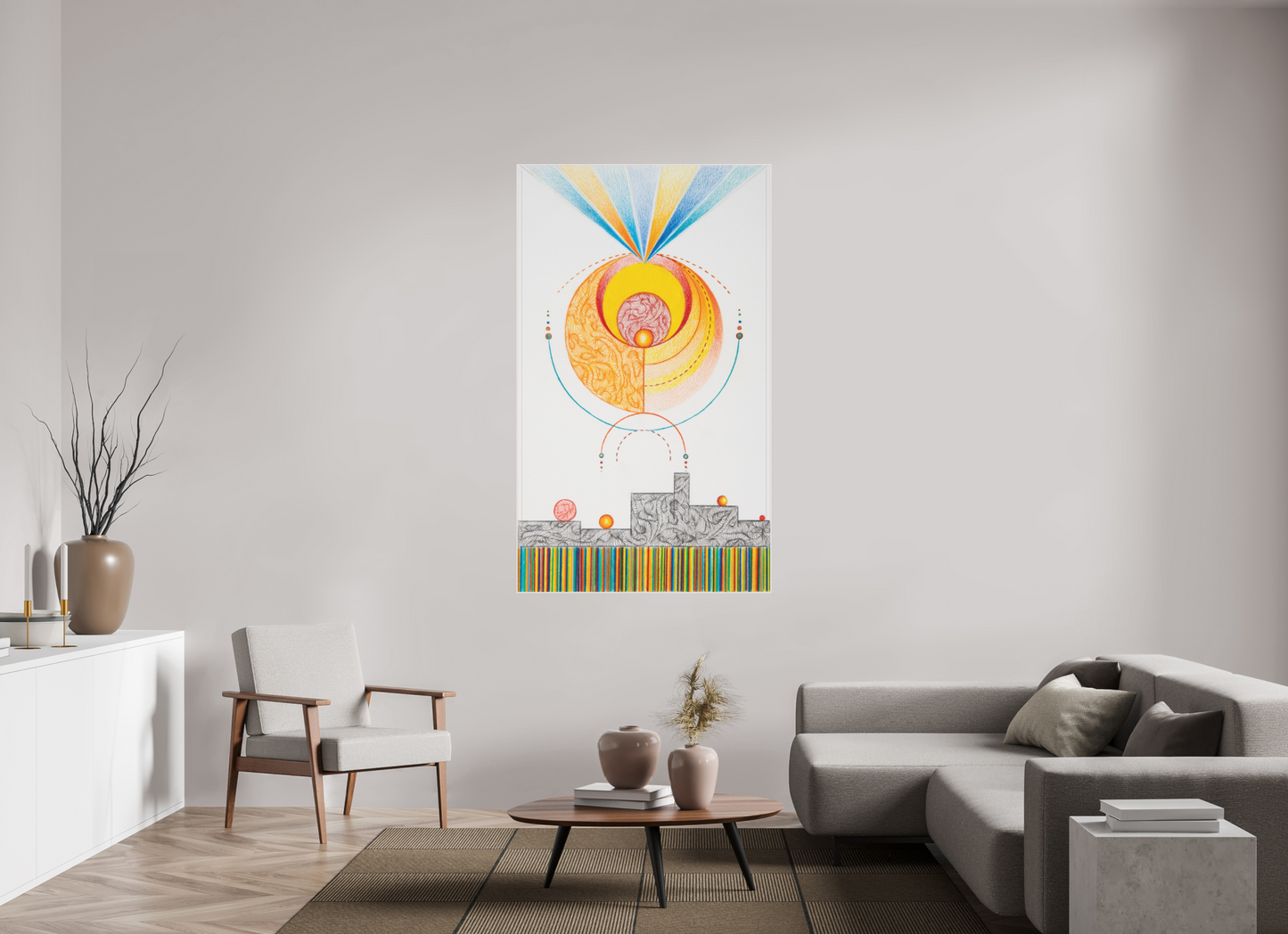 100 x 168.9 cm, TIA XIX The Sun