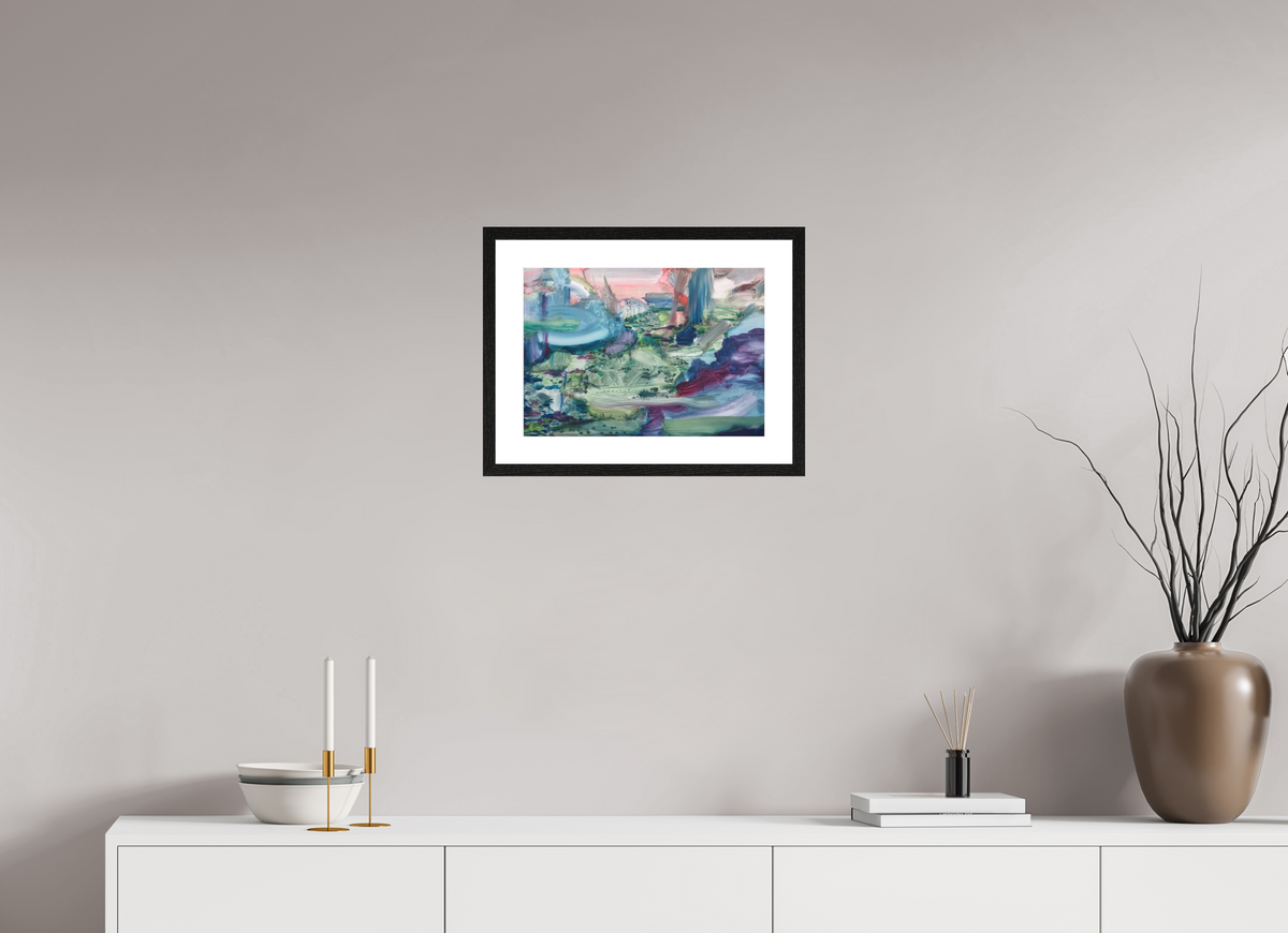 ISO A3 (42 x 29,7 cm), PIGMENT FRAMED BLACK OAK Wherever the Quiet Place