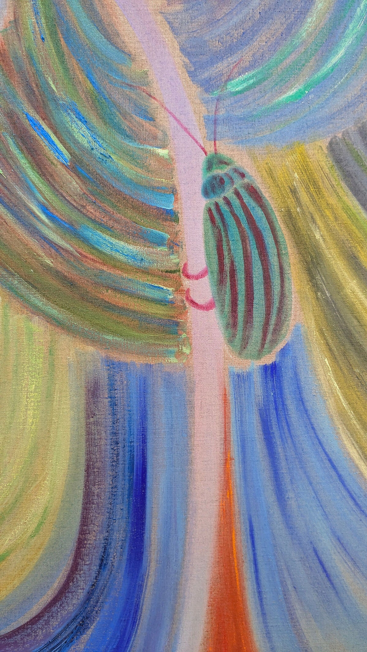 An Ode to the West Wind (Pumpkin Tendrils in Autumn) by Sian Egan, original artwork