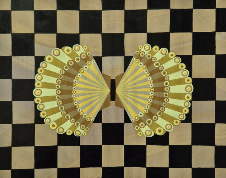Extroverted Duo On Checkerboard 1 by Larissa Virdee, original artwork
