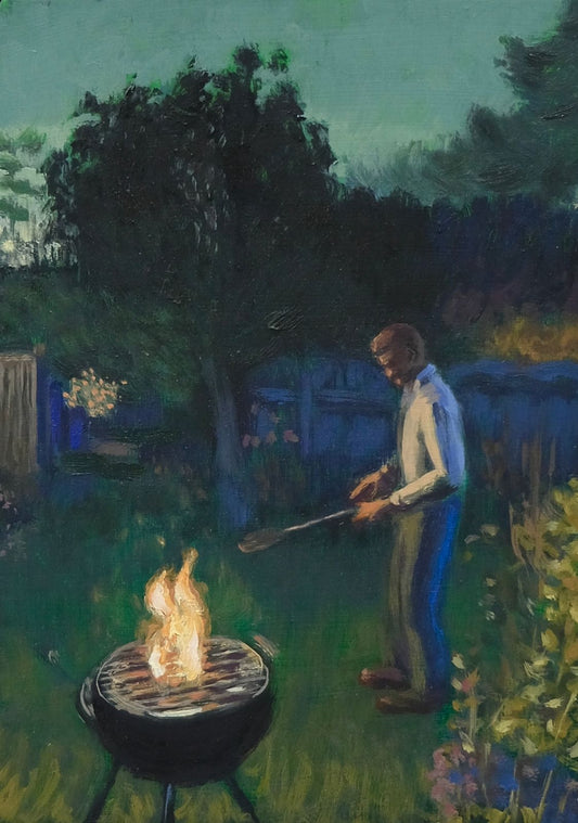 August by Ed Saye, original painting