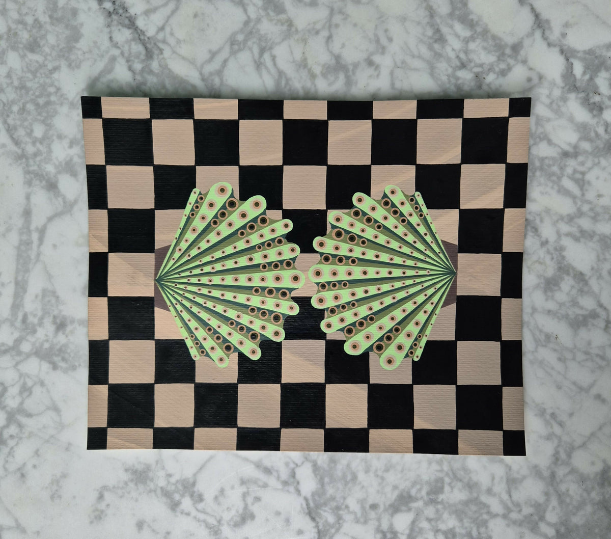 Introverted Duo on Checkerboard 1