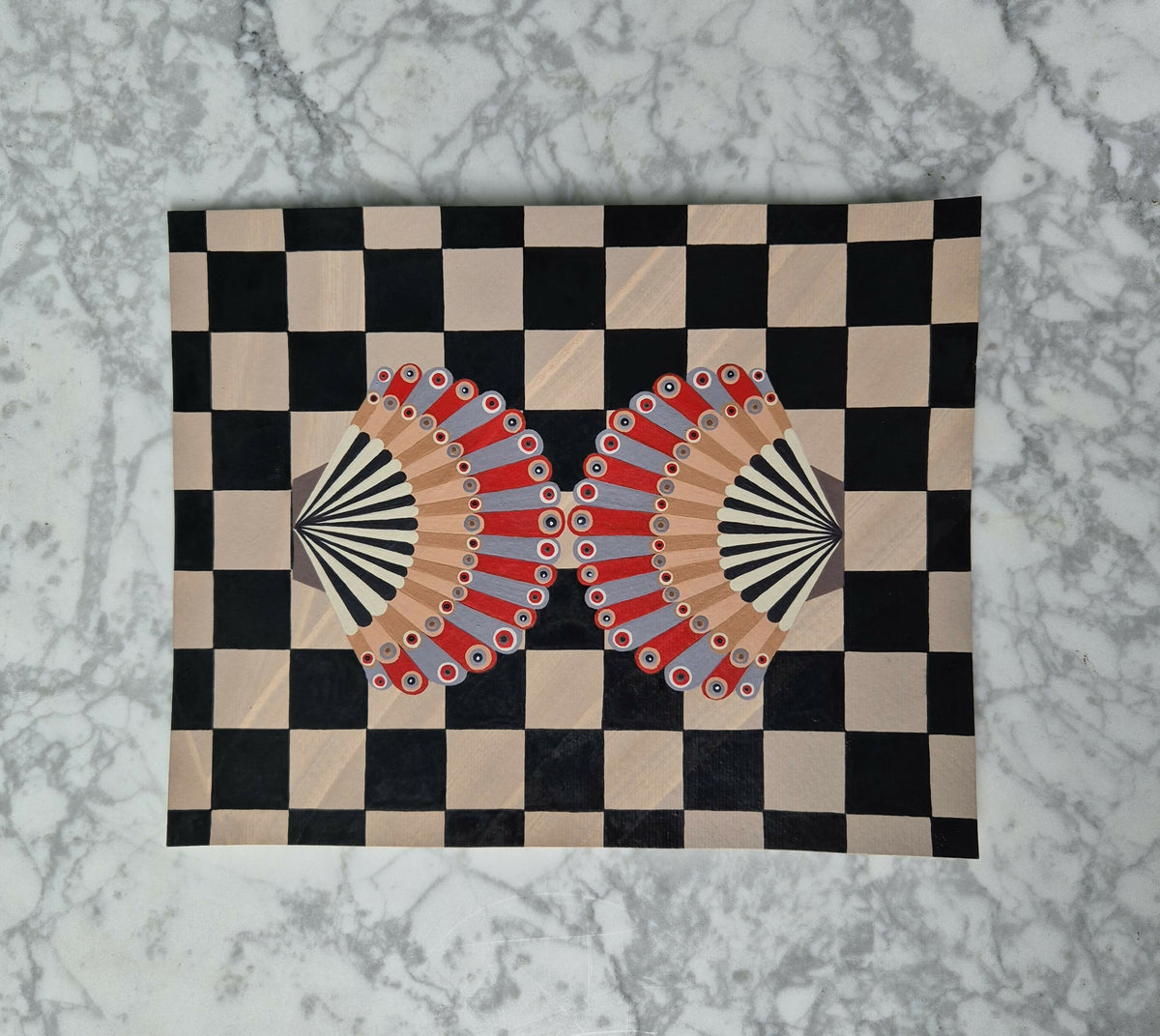 Introverted Duo on checkerboard 3