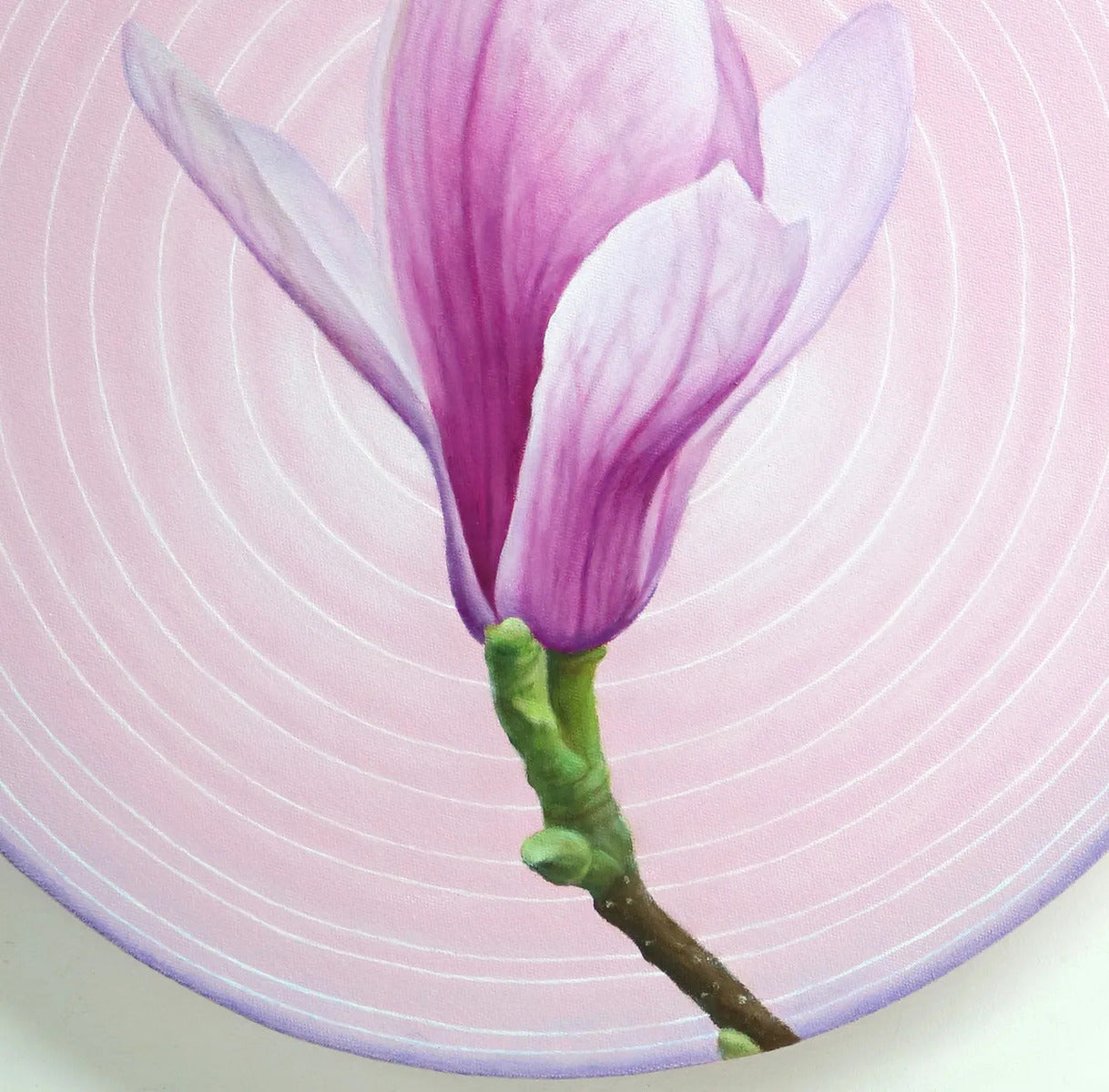 Magnolia in Circle 1 by Emiko Aida, detail 1