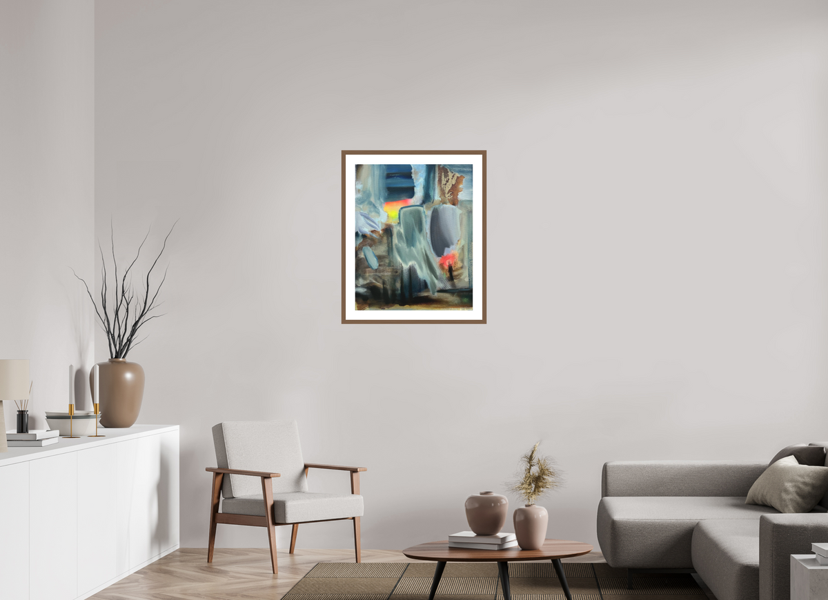 60 x 74.4 cm, PIGMENT FRAMED WALNUT Smaller Shift in a Bigger World