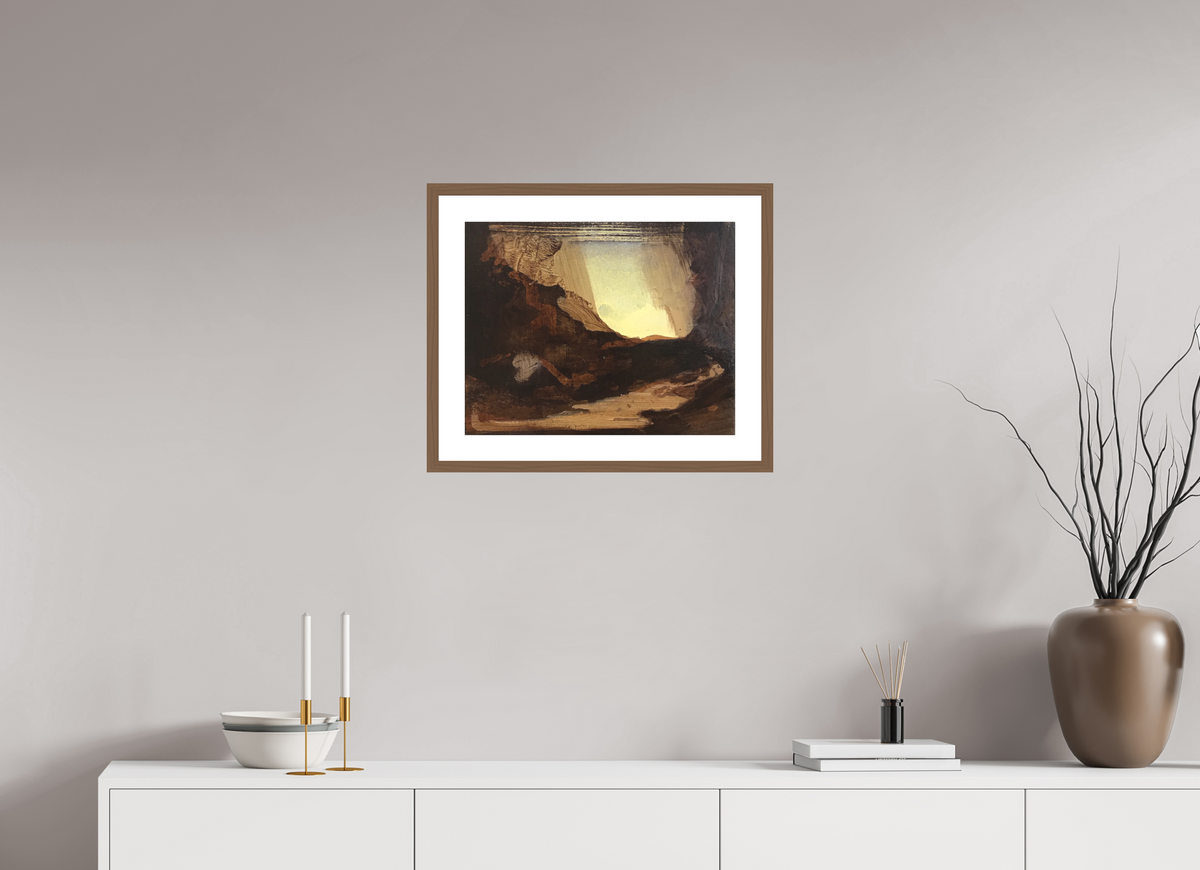50.4 x 40 cm, PIGMENT FRAMED WALNUT Earthly Light