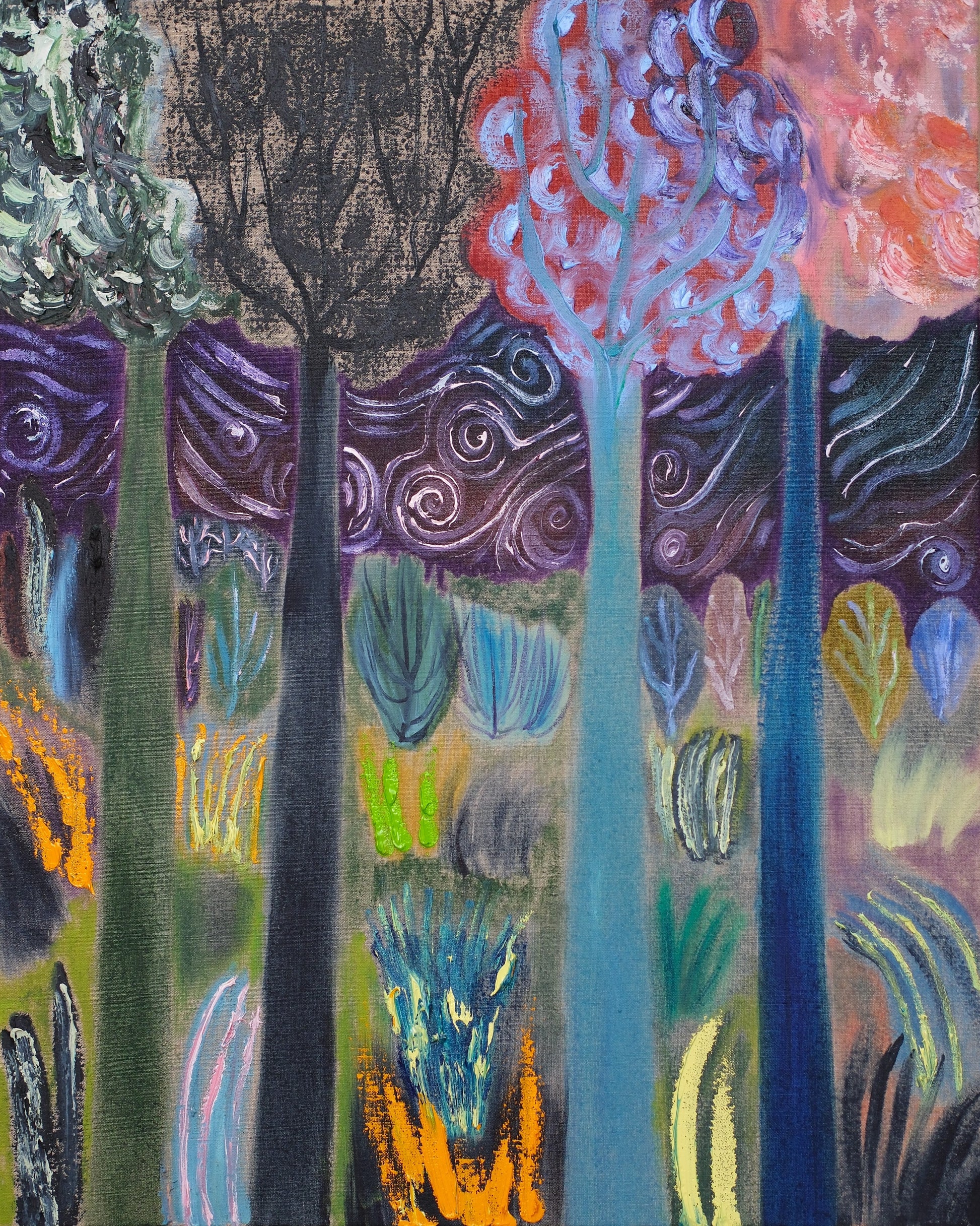 Blackbirds Feast At Night by Sian Egan