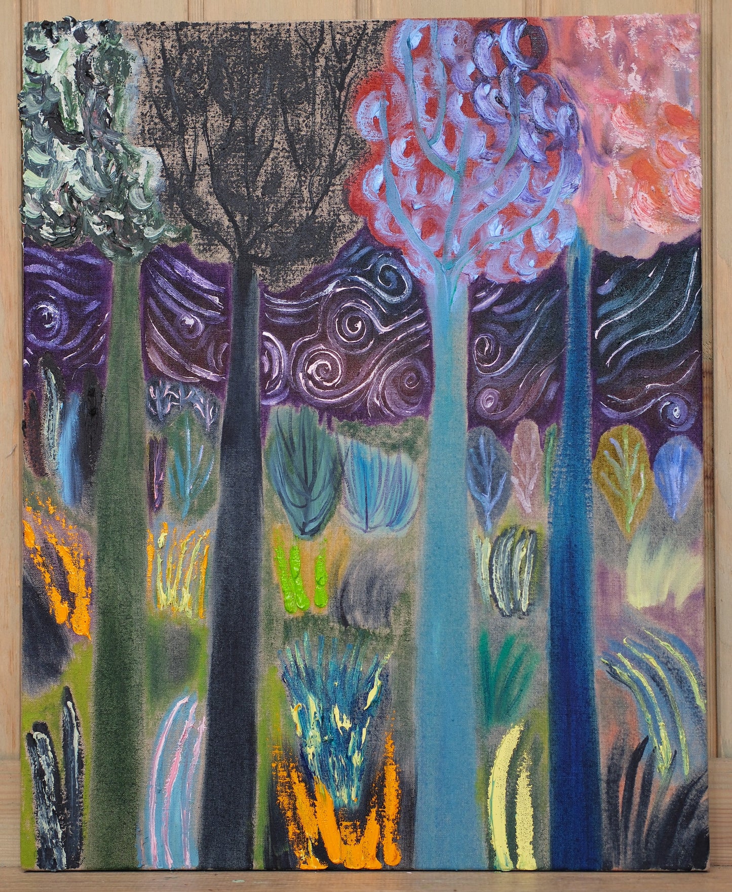 Blackbirds Feast At Night by Sian Egan