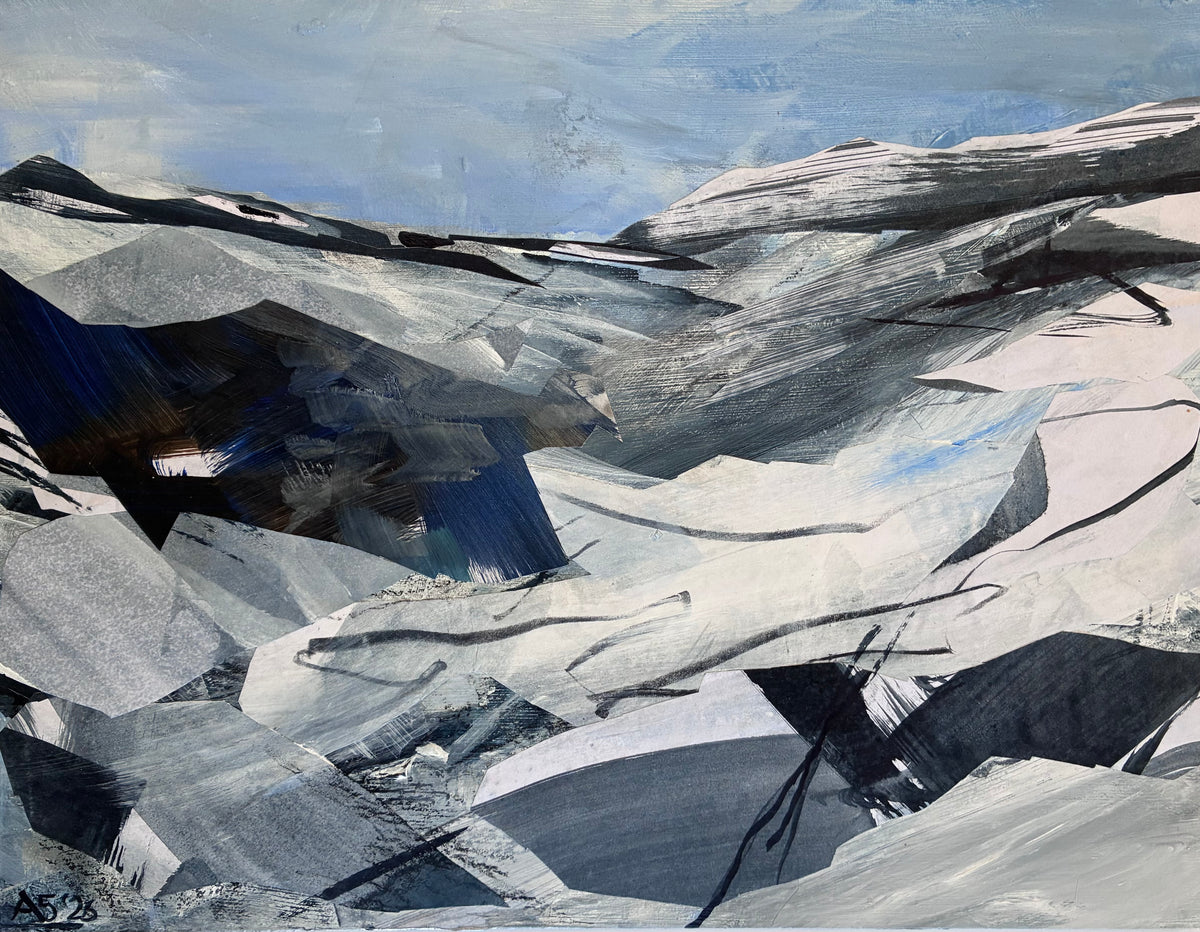 Monochrome Landscape, Over Bishopdale by Arlene Sharp