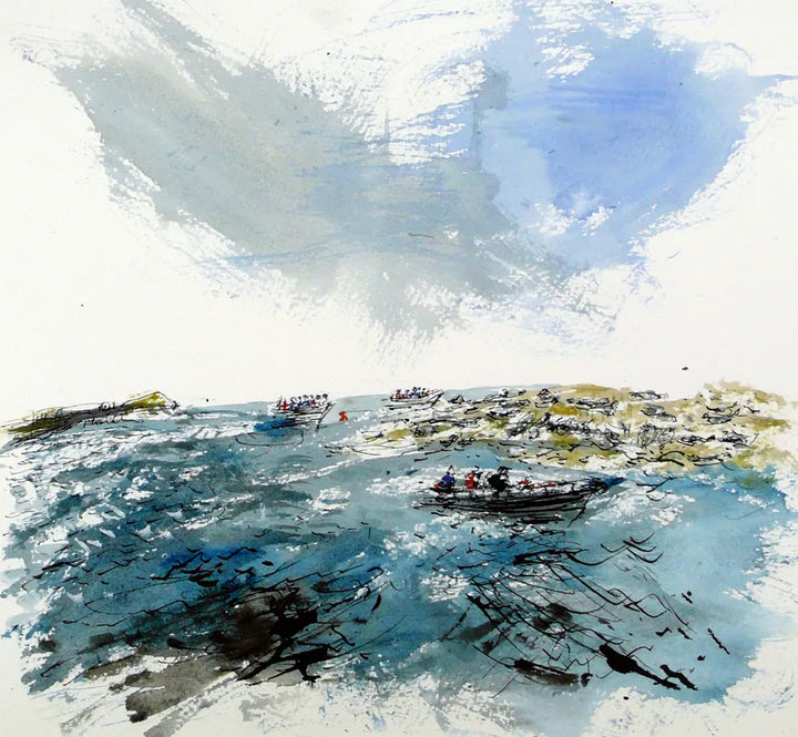 Seal Boats (Blakeney Point, Norfolk) by Stephen Todd