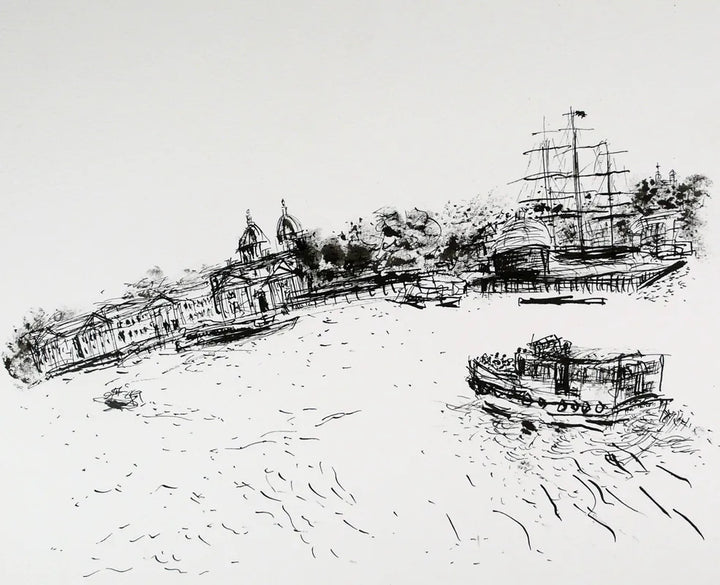 London Drawing 12 (Greenwich Stop) by Stephen Todd