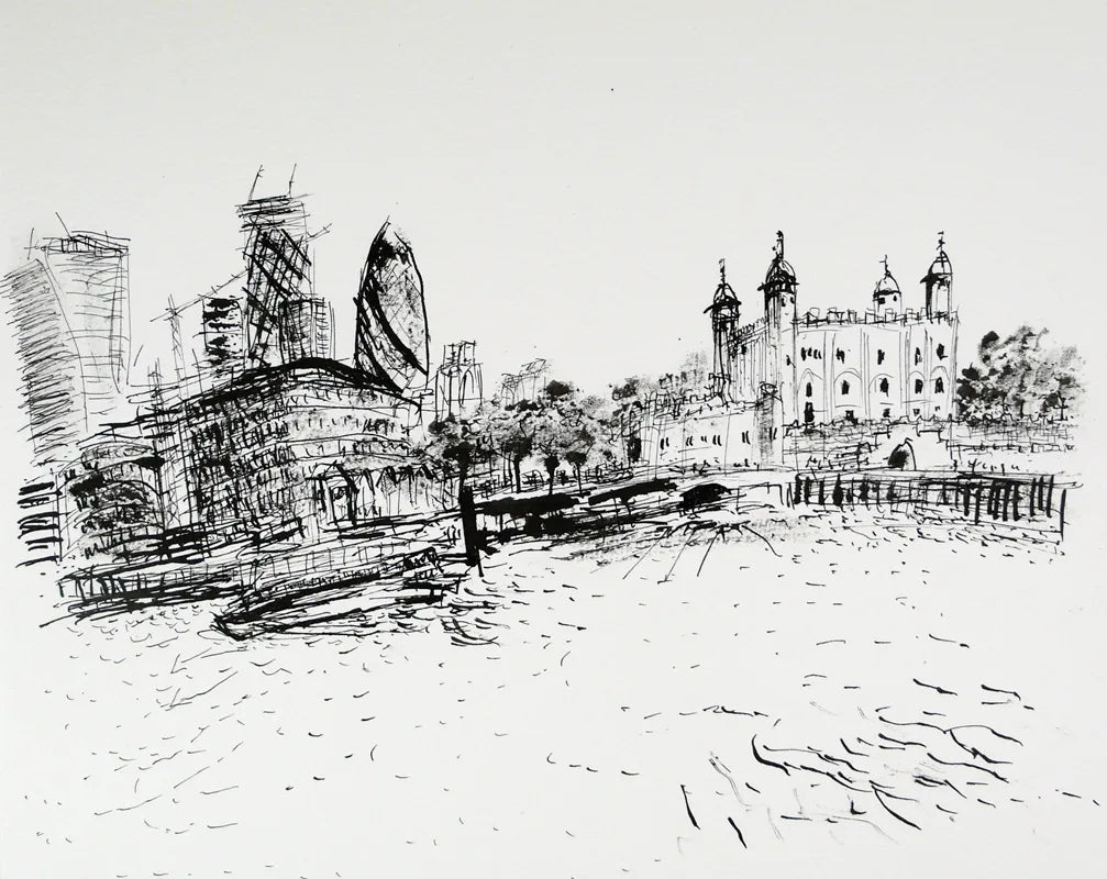 London Drawing 13 (Traitors Gate) by Stephen Todd