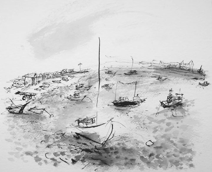 Crossing the Backs (Ferry R. Teign Devon) by Stephen Todd