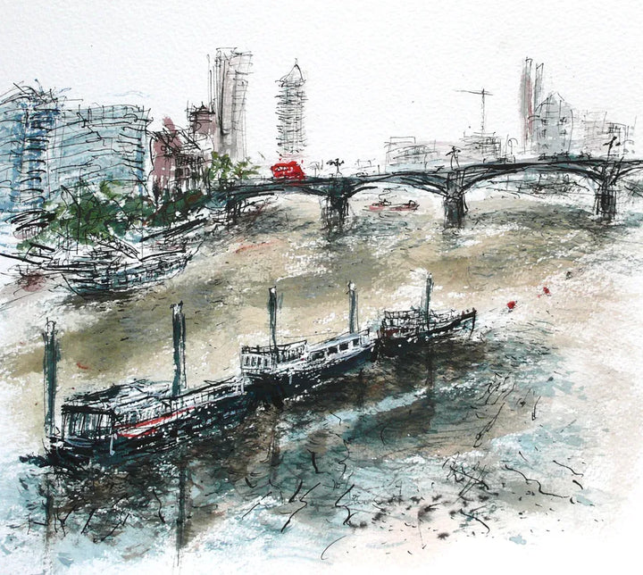 London Sketch XVII (to Battersea Bridge) by Stephen Todd