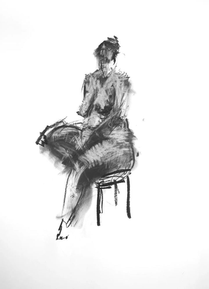 Sit Tight (Life Drawing) by Stephen Todd