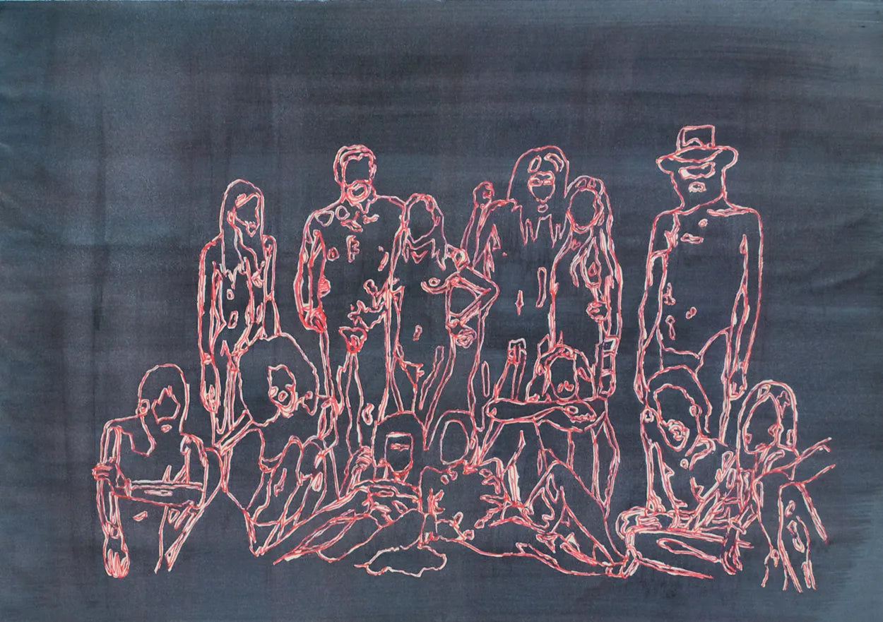 Untitled (Long Haired Freaky People) by Ed Saye