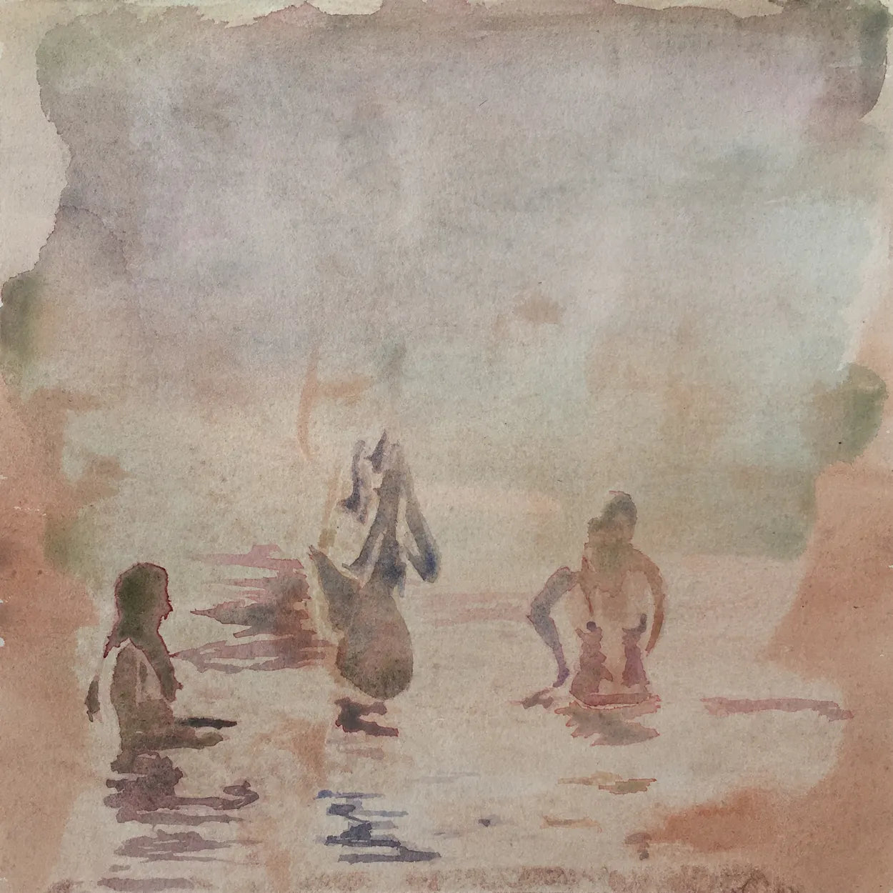 Untitled (Study For Hippie Bathers - Pale Version) by Ed Saye