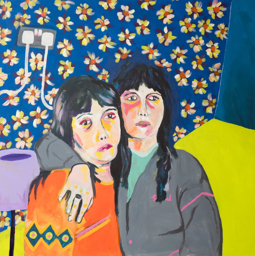Sisters With Purple Lamp by Natalie Chapman