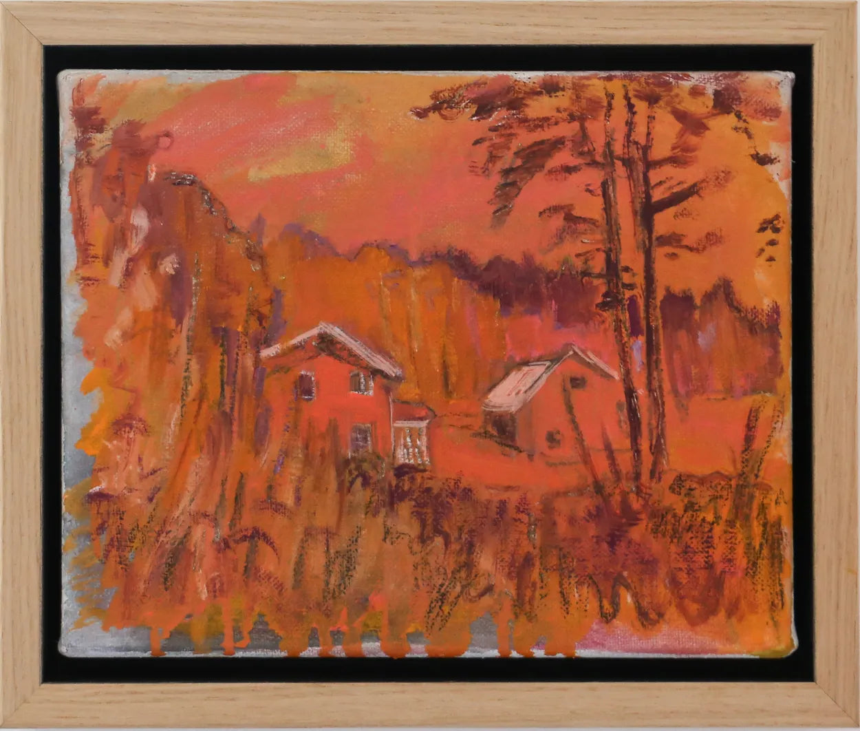 Two Barns (artwork Comes Framed) by Sophie Baker