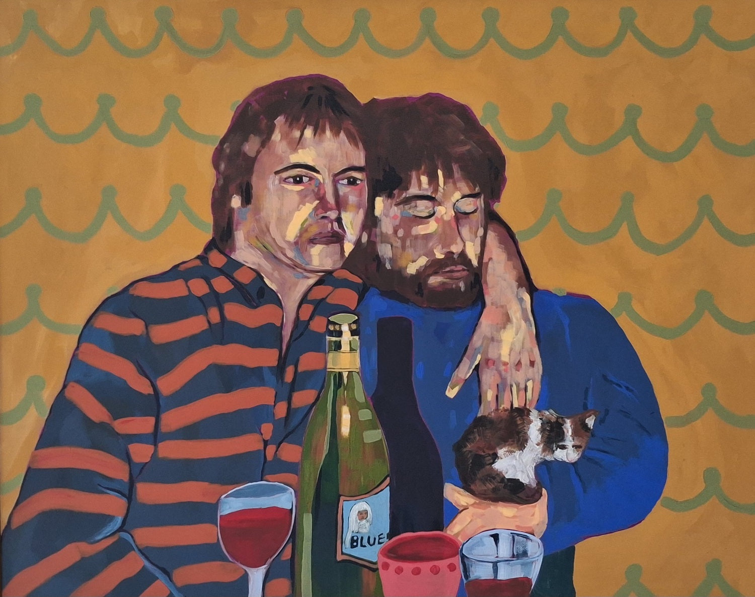 Nothing a bottle of Blue Nun and a Kitten cant solve