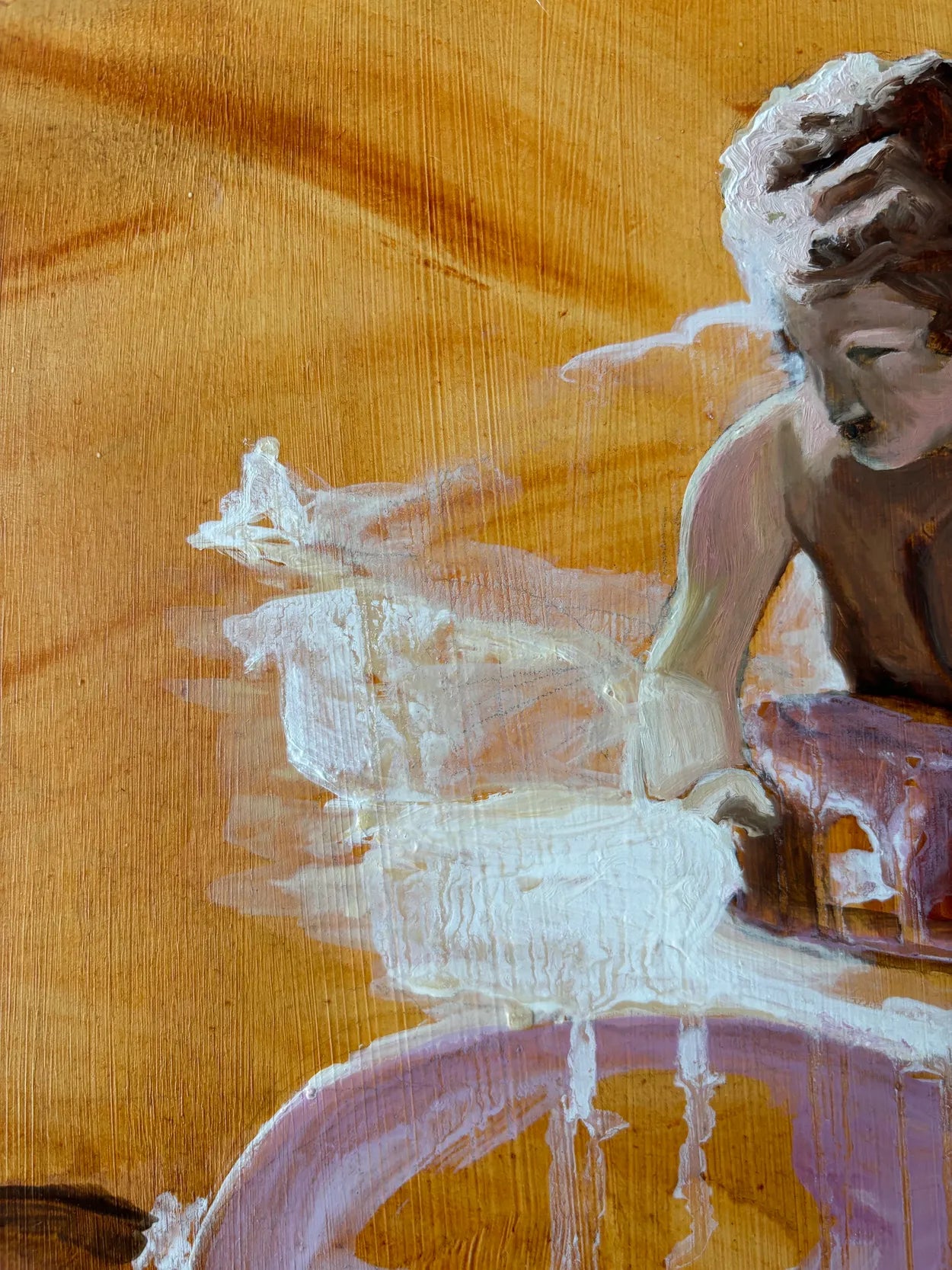 Between Water and Me - Orange by Helen Latham, detail 2