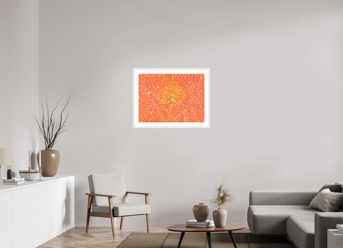 80.7 x 60 cm, PIGMENT FRAMED MAPLE WHITE Crisis Scene III