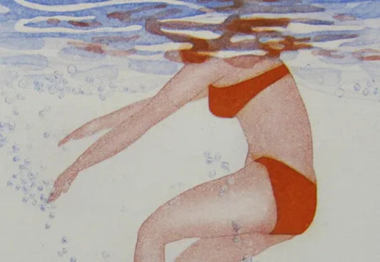 Swim Around VII by Emiko Aida, original printmaking