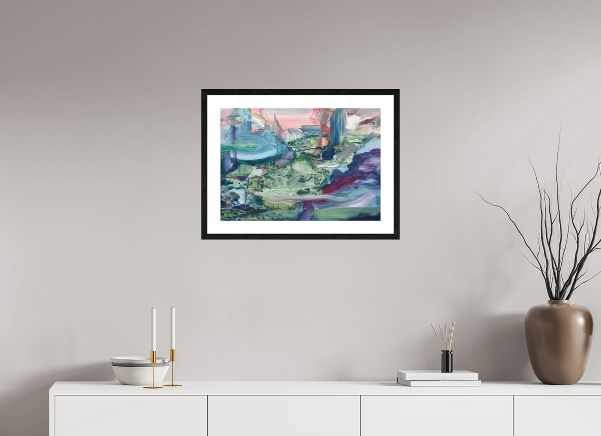 ISO A2 (59,4 x 42 cm), PIGMENT FRAMED BLACK OAK Wherever the Quiet Place