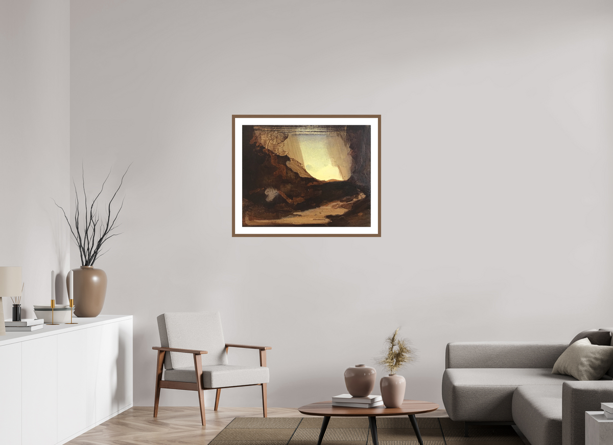 88.2 x 70 cm, PIGMENT FRAMED WALNUT Earthly Light